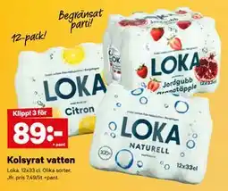 City Gross Kolsyrat vatten erbjuda