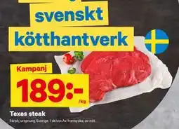 City Gross Texas steak erbjuda