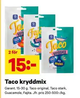 City Gross Taco kryddmix erbjuda