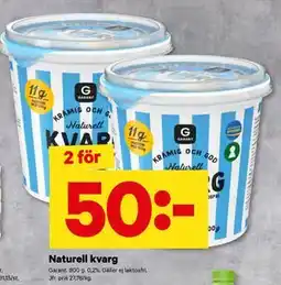 City Gross Naturell kvarg erbjuda