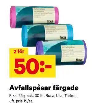 City Gross Avfallspåsar färgade erbjuda