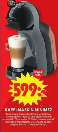 ICA Maxi DOLCE GUSTO Kapelmaskin minime2 erbjuda