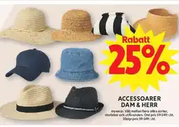ICA Maxi Accessoarer dam & herr erbjuda