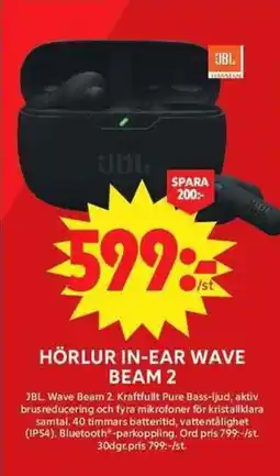 ICA Maxi JBL Hörlur in-ear wave beam 2 erbjuda