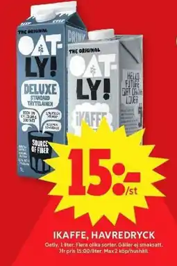 ICA Maxi OATLY Ikaffe, havredryck erbjuda