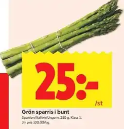 ICA Kvantum Grön sparris i bunt erbjuda