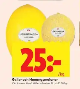 ICA Kvantum ICA Galia- och honungsmeloner erbjuda