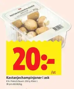 ICA Kvantum ICA Kastanjechampinjoner i ask erbjuda
