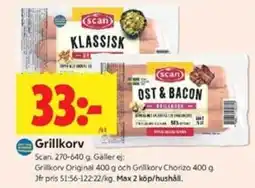 ICA Kvantum SCAN Grillkorv erbjuda