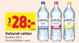 ICA Kvantum RAMLÖSA Kolsyrat vatten erbjuda