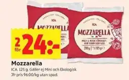 ICA Kvantum ICA Mozzarella erbjuda