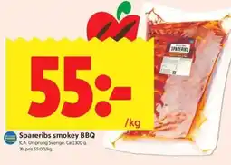 ICA Kvantum ICA Spareribs smokey bbq erbjuda