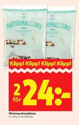 ICA Kvantum ICA Minimarshmallows erbjuda