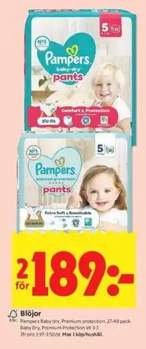 ICA Kvantum PAMPERS Blöjor erbjuda