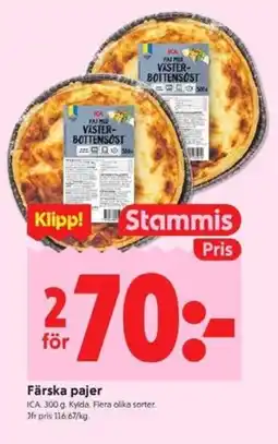 ICA Kvantum ICA Färska pajer erbjuda