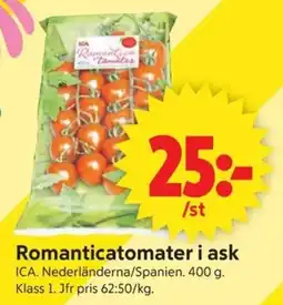 ICA Supermarket ICA Romanticatomater i ask erbjuda