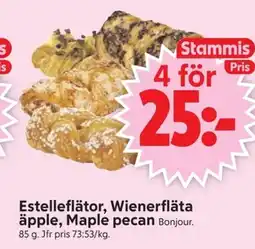 ICA Supermarket Estelleflätor, wienerfläta äpple, maple pecan erbjuda