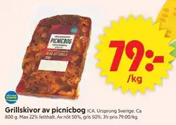 ICA Supermarket ICA Grillskivor av picnicbog erbjuda