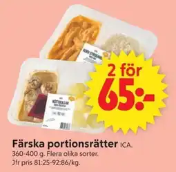 ICA Supermarket ICA Färska portionsrätter erbjuda