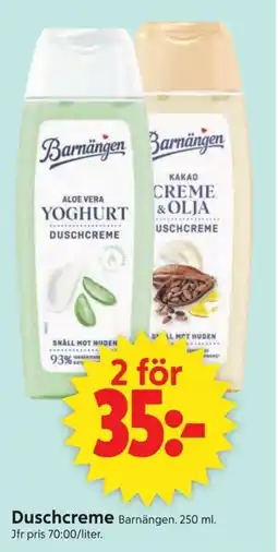 ICA Supermarket BARNÄNGEN Duschcreme erbjuda