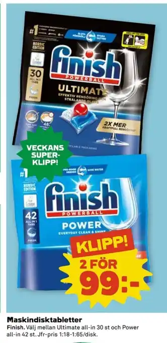 Coop FINISH Maskindisktabletter erbjuda