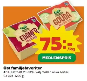 Coop ARLA Ost familjefavoriter erbjuda