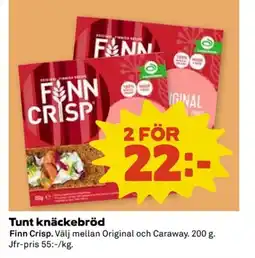 Coop FINN CRISP Tunt knäckebröd erbjuda