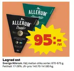 Coop ALLERUM Lagrad ost erbjuda