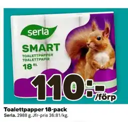 Coop SERLA Toalettpapper 18-pack erbjuda