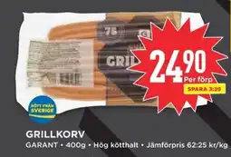 Willys GARANT Grillkorv erbjuda