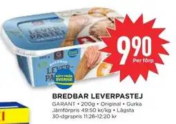 Willys GARANT Bredbar leverpastej erbjuda
