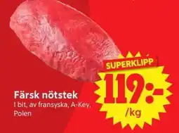 Nya Pulsen Färsk nötstek erbjuda