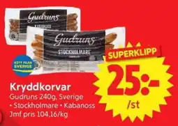 Nya Pulsen GUDRUNS Kryddkorvar erbjuda
