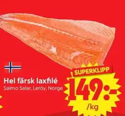 Nya Pulsen Hel färsk laxfilé erbjuda