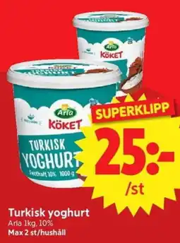 Nya Pulsen Arla Turkisk yoghurt erbjuda