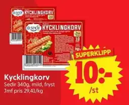 Nya Pulsen Sedir Kycklingkorv erbjuda