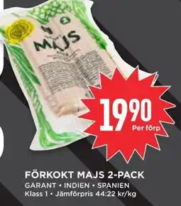 Willys GARANT Förkokt majs 2-pack erbjuda