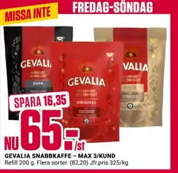 ÖoB Gevalia snabbkaffe - max 3/kund erbjuda