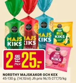 ÖoB Nordthy majskakor och kex erbjuda