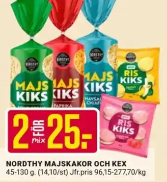 ÖoB Nordthy majskakor och kex erbjuda
