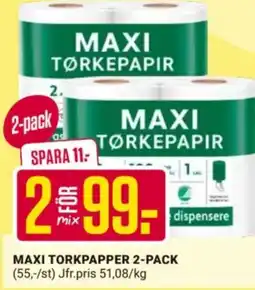 ÖoB Maxi Torkpapper 2-pack erbjuda