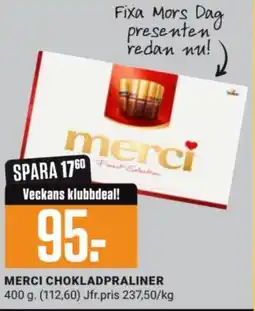 ÖoB Merci chokladpraliner erbjuda