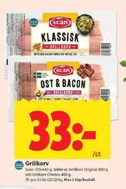 ICA Kvantum Scan Grillkorv erbjuda