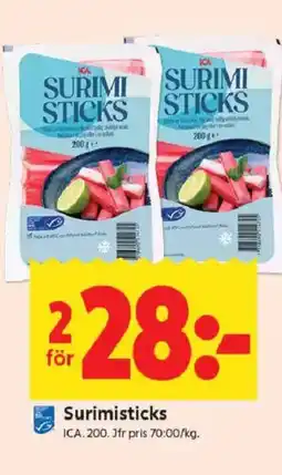 ICA Kvantum ICA Surimisticks erbjuda