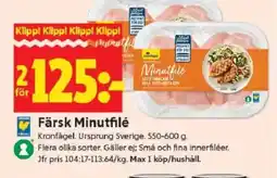ICA Kvantum Kronfägel Färsk Minutfilé erbjuda
