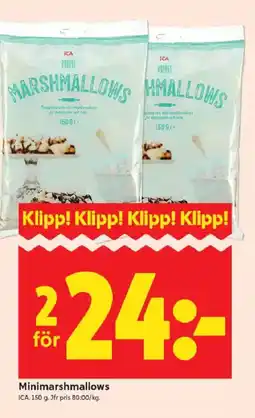 ICA Kvantum ICA Minimarshmallows erbjuda