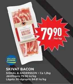 Willys SKIVAT BACON erbjuda