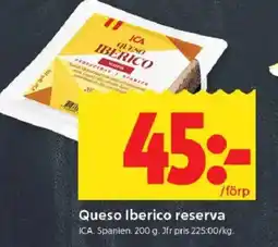 ICA Kvantum ICA Queso Iberico reserva erbjuda