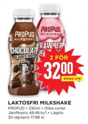 Willys LAKTOSFRI MILKSHAKE erbjuda