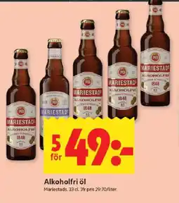ICA Kvantum Mariestads Alkoholfri öl erbjuda